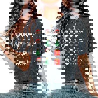 67 Santa Tree Math Teacher Christmas Xmas Humor Women's Oversized Comfort T-Shirt - Thegiftio