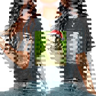 Adorable Cat Owl Meme Meowl Christmas Women's Oversized Comfort T-Shirt | Seseable FR