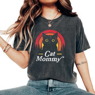 Cat Lady Mommy Cat Lovers Retro La Mejor Mamá De Gatos De La Historia Camiseta extragrande cómoda para mujer - Regaloses