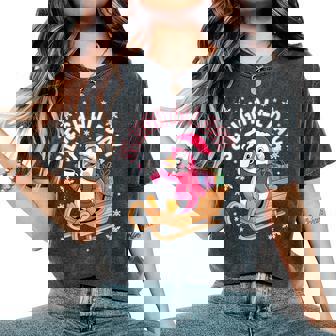 Cute Girls Christmas Matching Family Holiday Women's Oversized Comfort T-Shirt | Seseable FR