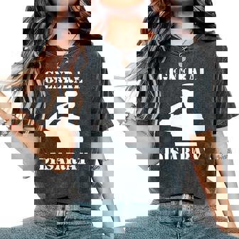 General Disarray Army Salute Humor Sarcasm Pun Soldier Women's Oversized Comfort Colors T-Shirt | Mazezy