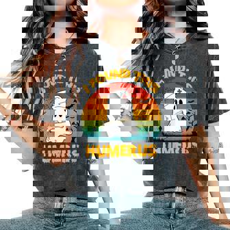 Ghost Nurse Retro Halloween Nurse I Found This Humerus Women's Oversized Comfort Colors T-Shirt | Mazezy