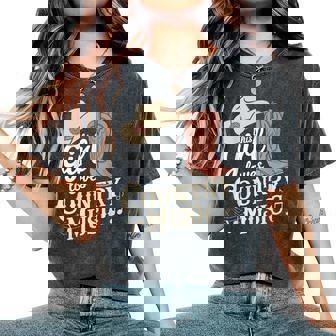 This Girl Loves Country Music Women's Oversized Comfort T-Shirt - Monsterry