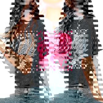 Girl Retro Cardi Groovy Flower First Name Personalized 80S Women's Oversized Comfort T-Shirt - Monsterry