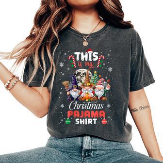 Gnome Hallothanksmas Halloween Thanksgiving Christmas Xmas Women's Oversized Comfort T-Shirt - Thegiftio UK