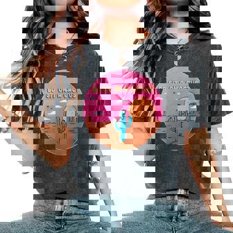 Go Sit On A Cactus Succulent Plant Gardening Women's Oversized Comfort Colors T-Shirt | Mazezy