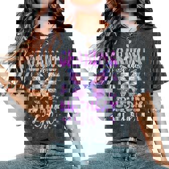 Grandma Of The Birthday Girl Butterfly Family Matching Women's Oversized Comfort T-Shirt | Seseable CA