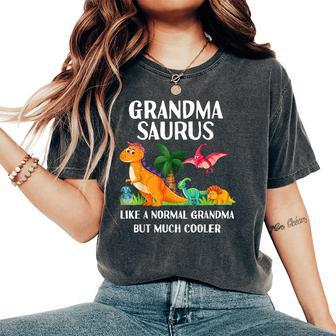 Grandmasaurus Grandma Saurus Dinosaur Family Matching Women's Oversized Comfort T-Shirt - Thegiftio UK