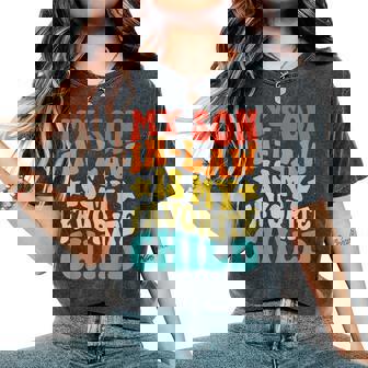 Groovy My Son In Law Is My Favorite Child Family Retro Women's Oversized Comfort T-Shirt | Seseable CA