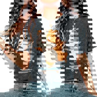 Guinea Pig Skater Skateboard Ballerina Zoo Boys Girls Women's Oversized Comfort Colors T-Shirt | Mazezy