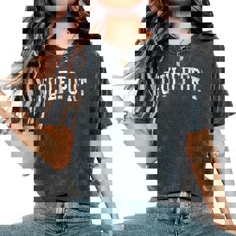 Gulfport MS J02 Vintage Athletic Sports Women's Oversized Comfort Colors T-Shirt | Mazezy