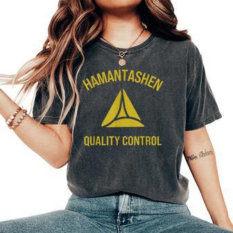 Hamantaschen Quality Control Purim Queen Esther Costume Women's Oversized Comfort T-Shirt - Thegiftio UK