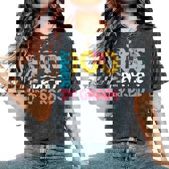 Happy 100th Day Of 3rd Grade 100 Days Of School For Girls Women's Oversized Comfort Colors T-Shirt | Mazezy