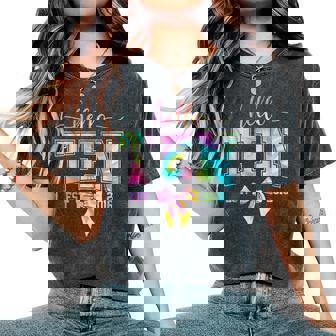 Hello Ten Est 2016 10Th Birthday Coquette 10 Year Old Girl Women's Oversized Comfort T-Shirt | Seseable CA