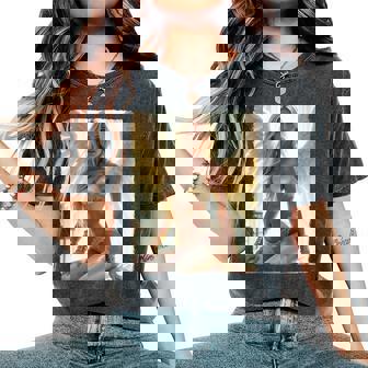 Hot Girl On 男性用 セクシーな天使の座り グランジ 長袖tシャツ レディースオーバーサイズコンフォートTシャツ - Kawaiitshirt