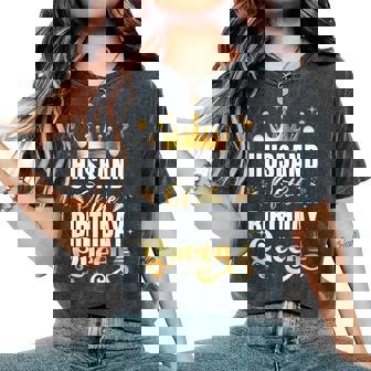Husband Of The Birthday Queen Matching Birthday Party Women's Oversized Comfort T-Shirt - Thegiftio