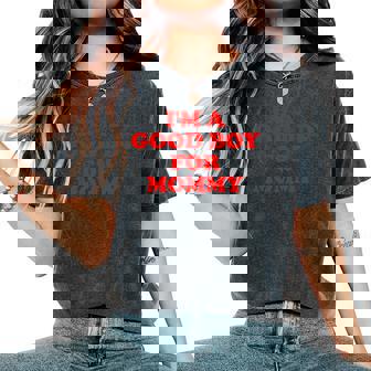 I'm A Good Boy For Mommy 面白い引用 レディースオーバーサイズコンフォートTシャツ - Kawaiitshirt