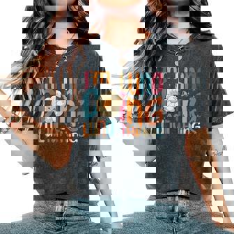 I'm Luna Doing Luna Things Groovy Retro Luna レディースオーバーサイズコンフォートTシャツ - Kawaiitshirt