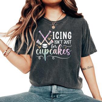 Icing Hockey Girl Ice Hockey Player Ice Hockey Girls Women's Oversized Comfort T-Shirt - Thegiftio UK