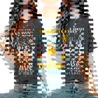 I’d Wake Up Early For Guitars On Easter Women's Oversized Comfort Colors T-Shirt | Mazezy