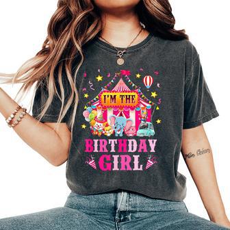 I'm The Birthday Girl Circus Carnival Family Party 1St Bday Women's Oversized Comfort T-Shirt - Thegiftio UK
