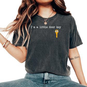 I'm A Little Door Key Nerdy Bad Dorky Mom Dad Costume Women's Oversized Comfort T-Shirt - Thegiftio UK
