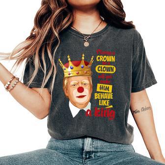 Impeach Trump-Resistere Trump Da Clown Anti-Trump Maglia A Manica T-shirt comoda oversize da donna - Novitaregali