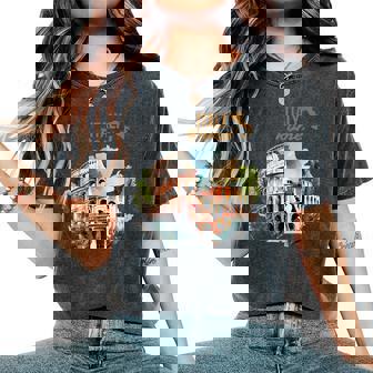 Italia Coliseo Roma I Love Italy Lover Camiseta extragrande cómoda para mujer - Regaloses