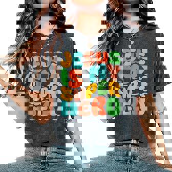 Jesus Is My Superhero Christian Religious Women's Oversized Comfort T-Shirt - Monsterry