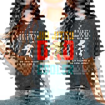 Jiu Jitsu Dad Like A Regular Dad But Cooler Dad Father Women's Oversized Comfort Colors T-Shirt | Mazezy