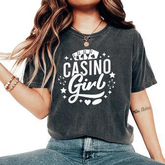 Joueur De Casino Casino Girl Jeux D'argent T-shirt oversize confortable pour femme - Cadeauxyz