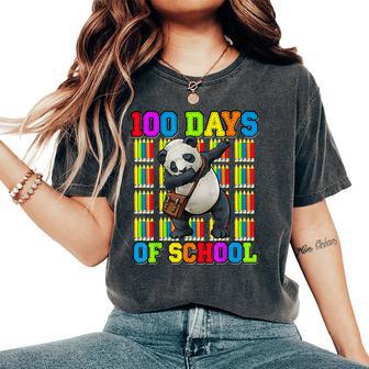 Joyeux 100 Jours D'école 100 Jours Plus Intelligent Dabbing Panda T-shirt oversize confortable pour femme - Cadeauxyz