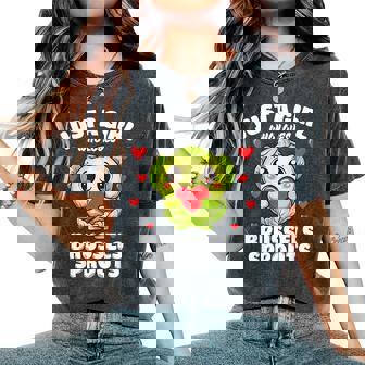 Just A Girl Who Loves Brussels Sprouts Women's Oversized Comfort T-Shirt - Thegiftio