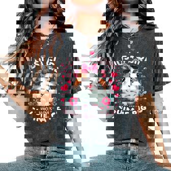 Just A Girl Who Loves Guinea Pigs Lover Mom Women's Oversized Comfort T-Shirt | Seseable UK