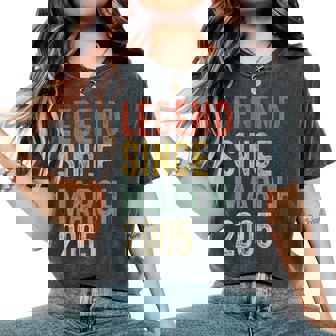 Legend March 2005 21St Birthday 21 Year Old Women's Oversized Comfort T-Shirt | Seseable CA