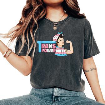 Lgbtq Transgénero Poder Igualdad Tong Orgullo Trans In Mangas Camiseta extragrande cómoda para mujer - Regaloses