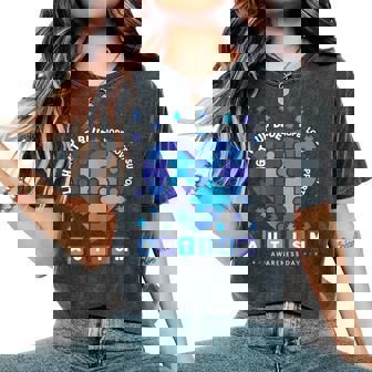 Light It Up ブルー 自閉症啓発 男性 女性 キッズ レディースオーバーサイズコンフォートTシャツ - Kawaiitshirt