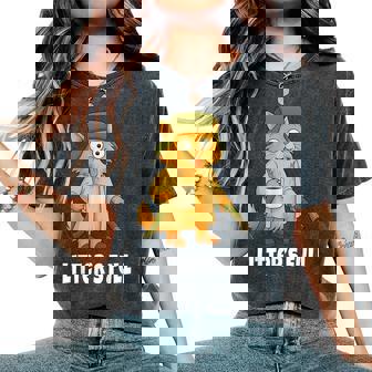 Litter's Full Parody Outfit Sarcastic Christmas Cat Women's Oversized Comfort T-Shirt - Thegiftio