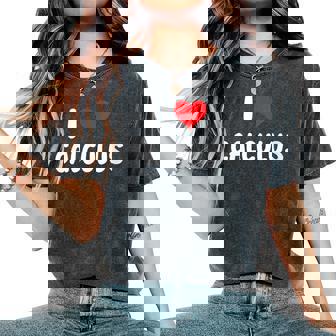 I Love Calculus Heart Math Mathematics Teacher Professor Women's Oversized Comfort Colors T-Shirt | Mazezy