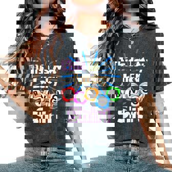 This Is My Lucky Bingo Gambling Bingo Player Women Women's Oversized Comfort T-Shirt | Seseable CA