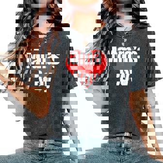 Mama's Boy おもしろグッズ服 レディースオーバーサイズコンフォートTシャツ - Kawaiitshirt