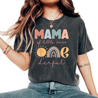 Mama Of Little Miss Onederful First Birthday Boho Rainbow Women's Oversized Comfort T-Shirt - Thegiftio UK