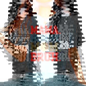 Mama Mommy Mom Bruh Baseball For Grandma Mother's Day Women's Oversized Comfort T-Shirt | Seseable UK