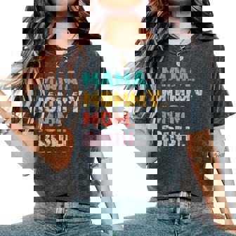 Mama Mommy Mom Bruh Retro Quote Women's Oversized Comfort T-Shirt - Monsterry