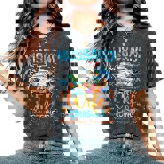 Matching Couple Husband Wife Cruising 2025 Cruise Women's Oversized Comfort T-Shirt | Mazezy