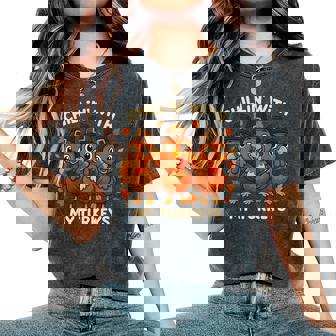 Matching Family Chillin With My Turkeys Thanksgiving Fall Women's Oversized Comfort T-Shirt | Seseable CA