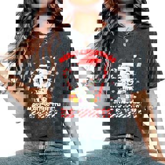 Merry Christmas May All Your Th Be White Xmas Women Women's Oversized Comfort T-Shirt | Seseable CA