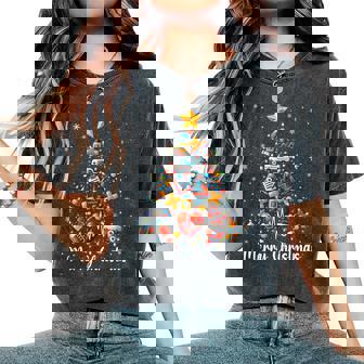 Merry Christmas Medical Christmas Tree Pjs Xmas Women Women's Oversized Comfort T-Shirt - Thegiftio