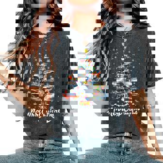 Merry Cruismas Cruise Ship Christmas Tree Pjs Xmas Women Women's Oversized Comfort T-Shirt - Thegiftio