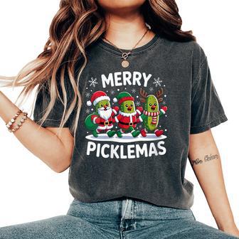 Merry Picklemas Fun Holiday Christmas 2025 For Pickle Lovers Women's Oversized Comfort T-Shirt - Thegiftio UK